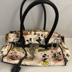 Disney Black and Cream Satchel with Character Motif